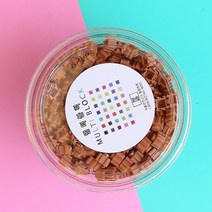 8mm 디폼 톡톡 멀티 블럭 대용량세트 도안 130여종, 8mm 리필 500개(밀크브라운)