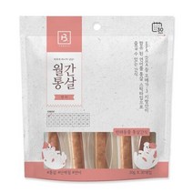 브리더랩 월간통살 30개 통살스틱 강아지간식 고양이간식, 연어