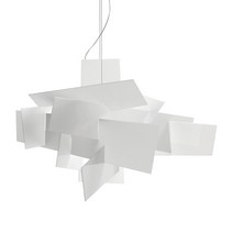 포스카리니 조명 BiBang 빅뱅 천장 팬던트 램프 등, 작은 흰색  폭 65cm 높이 45cm