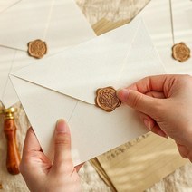 D 청첩장 편지 봉투 결혼 답례품 실링왁스 인장 스티커, 트리