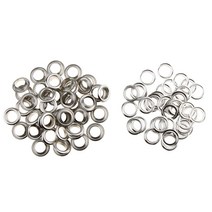 GHSHOP 스크랩북 Leathercraft 의복 의류 장식을 위한 50x 금속 구멍 버클, 실버