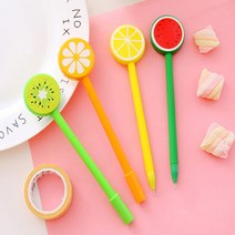 PG 귀여운 과일모양 볼펜 X 6개 세트, 오렌지, 6개입