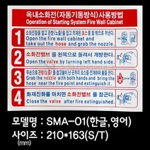 옥내소화전사용방법표지 사용설명 소화전스티커SMA-01