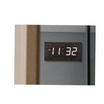 10평사무실 15평사무실 라디오벽시계 대형오피스공간 전자탁상시계 탁상led시계 led시계 디지털시계, 월넛브라운