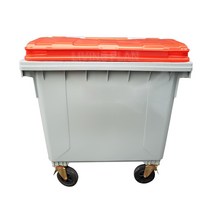 리빙플랜 상차용 분리수거함 평면 1100L, 주황, 1개