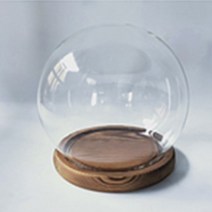 스노우볼 스노우폴 제작 DIY 빈 유리 스노우 글로브 프로모션 핸드 모델 더스트 커버 선물 라이트 돔 플라워 나무 베이스 포함, D15cm+Dark Brown