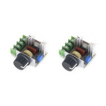 전동 공업용 소형 AC모터 AC 220V 2000W SCR 전압 조정기 조광기 모터 속도 컨트롤러 온도 조절기 전자 모, 02 2 pcs