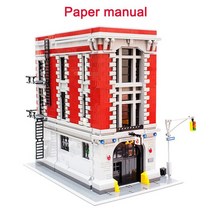 16001 고스트버스터 소방관 본부 4634 피스 빌딩 블록 브릭 키트 75827 호환 가능, 02 With Book Manual
