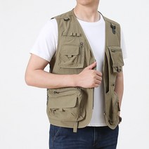 야외 촬영 조끼 낚시 조끼 등산 조끼 An outdoor vestNo.11 다소미얼, 4xl, 카키