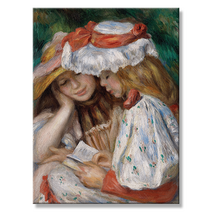 피노마켓 명화 캔버스 액자[르누아르- 2. 책 읽는 두 소녀]