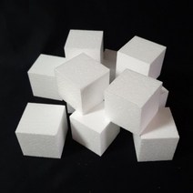 사각 케익 케이크 모형 스티로폼 높이6cm 7cm, 미니1호-가로세로10cm높이6cm