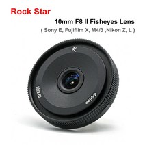 카메라 렌즈 캡 랜즈 커버 홀더 rockstar 10mm f8 ii fisheye 광각 mf fixed focus for sony e fujifilm x m43 nikon z