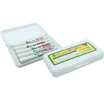 그린태성물분필 초크홀더세트(9.5mm) 분필홀더5개+분필케이스1개 / 분필홀더 분필케이스 물분필 워터초크 물칠판 물칠판지우개, 초크홀더세트