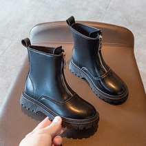 AQ2098 여아 키즈 아동 봄 가을 미디 가죽 지퍼 워커 앵글 부츠 신발