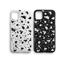 토브 컬러우레탄 블랙&화이트 잉크 페인팅 아이폰 갤럭시 케이스