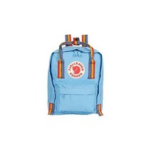 Fjallraven 여성의 칸켄 미니 백팩, 에어 블루/레인보우 패턴