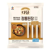 CJ 장 다담 정통된장찌개양념 된장찌개 집된장 홈쿡 140g 4번들 1세트