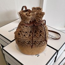 양놀 여성 왕골가방 라피아백 복조리 라탄백