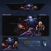 던전앤파이터 마우스패드 라지락 PC책상패드 온라인게임 굿즈 귀검녀총, 던전 001