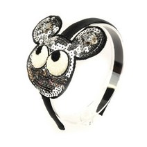 [헤어보우]글리터 미키 헤어밴드/실버