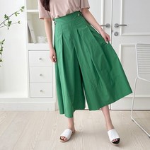 코지 홍대패션 청순 단아한 허리 잘록 와이드팬츠