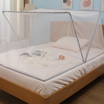 원터치 모기장 텐트 침대 사각 차박 1초 접이식 폴딩