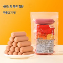 강아지 생고기 햄 훈련 장려 닭고기 소고기 애완견 소시지 애완견, [육5%육류함유]소고기맛, 480g