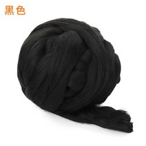 자이언트얀 벨벳 뜨개실 망고실 1kg Super Chunky Wool Yarn Arm Knitting Roving Crocheting Sewing Blank, 08 Black