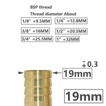 콤비락 파이프 스텐 모듈 앵글 컨넥터 황동 1/8 1/4 1/2 3/8 3/4 1 "수나사-4/6/8/10/12/16/20/25/32m, 06 19mm_01 1I8 Inch