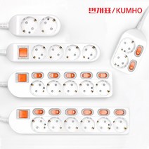 금호전기 절전 안전 멀티탭 2구 3구 4구 5구 멀티콘센트, 개별형, 3M