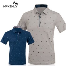 제로골프 MCKENLY 맥킨리 패턴 무늬 반팔 카라티셔츠 Model No_E2-0M140