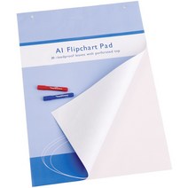 AUCS 플립차트 화이트보드 앞뒷면 사용가능한 일회용 종이 25매