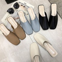여성 봄 패션 신발 스타일 뮬 슬리퍼 코디 여성블로퍼 뮬구두 뮬로퍼 여름블로퍼 버, 블랙_230