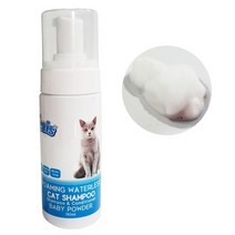 쭈bapha_펫더맨 더캣츠 워터리스 샴푸 150ml 베이비파우더향 강아지 애완견미용 반려동물 반려 애견♥LtMS, ♥myside!, 상품이잘팔려요!