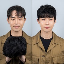 블링하이 ABC 전체가발 5종 쓰기쉬운 트렌디한 남자머리 패션가발 남자, 1개, 4. 시스루 댄디 C컬 M 자연검정