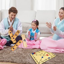 유아 안전 윷놀이 세트 소형 키즈 가족 게임 유치원