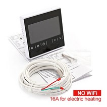 난방시스템 wifi smart thermostat temperature controller for gas Boiler electric underfloor 난방 습도 works, 흰색-16a-Wi-Fi 없음