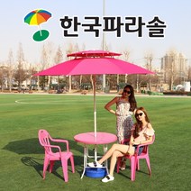 [단품구성 - 세트 아님] 한국파라솔 국산 2단파라솔 편의점 비치 카페 옥상등 편의점 플라스틱테이블 의자, 09. FRP 2300mm 파라솔 [검정]