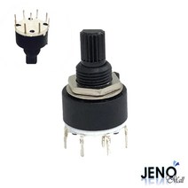 1련 1접점 8단 15도 로터리 스위치 16mm (HAS3129)