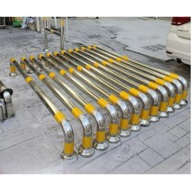 U형 볼라드 가드레일 스톱바 주차금지 충돌방지 진입금지 주차장 작업장, U자형38x500300