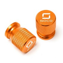 슈퍼쏘코 tc 타이어 밸브 캡 오토바이 액세서리 super soco cpx cumini cux tc 50 tc max wonderer tcmax ts 50 2019 2020, 주황색