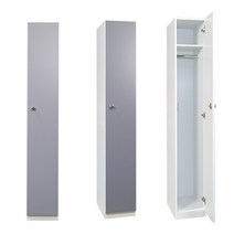 락카원 LPM 1단 1인용 락카장 수납장 캐비넷 락커 개인라커룸 사무실 병원 헬스장 사물함, 일반볼키(열쇠), 그레이