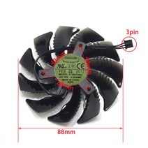 T129215SU 12V 0.50A 3pin 쿨러 팬 GTX1050 RX560 RX550 Geforce GTX 1050 1050Ti RX 550 560 미니 ITX G1 팬, 01 3pin