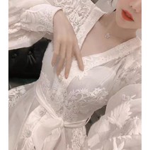 여성 롱 원피스 드레스 화이트 스몰웨딩 신부 들러리
