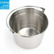 음식점 업소용 고급 스텐통 들통 대용량 깍두기통 다양한사이즈 스텐 보관용기 아이스버킷 스텐레스 곰국 곰탕 찜냄비 큰냄비 대형 국통 육수통, [LL] DK고급스텐통-중-뚜껑 미포함