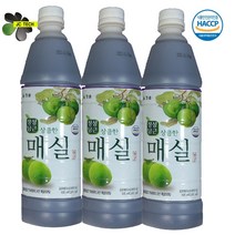 프리미엄 매실청 청정지역에서 자란 매실 !! 당일발송!!, 3병, 835ml
