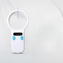 마이크로칩 인식표 리더기 애견 반려동물 내장칩, W90C(화이트)(돋보기+조명 포함)