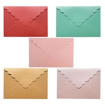 11x16cm 선물 창 봉투 편지 물결 모양 진주 삼각형 결혼식 초대장 문구 파티 행사 선물 10Pcs인사말 카드 봉투, 섞다