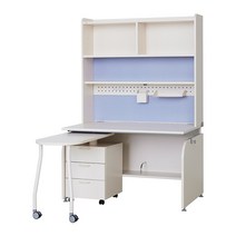 일룸 링키 책상세트(보조테이블 포함), 아이보리+블루