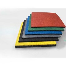 타일 카펫 유치원 공원 놀이터 야외 우레탄 탄성 고무매트 바닥 셀프, 50x50x1.5cm 빨간 조각